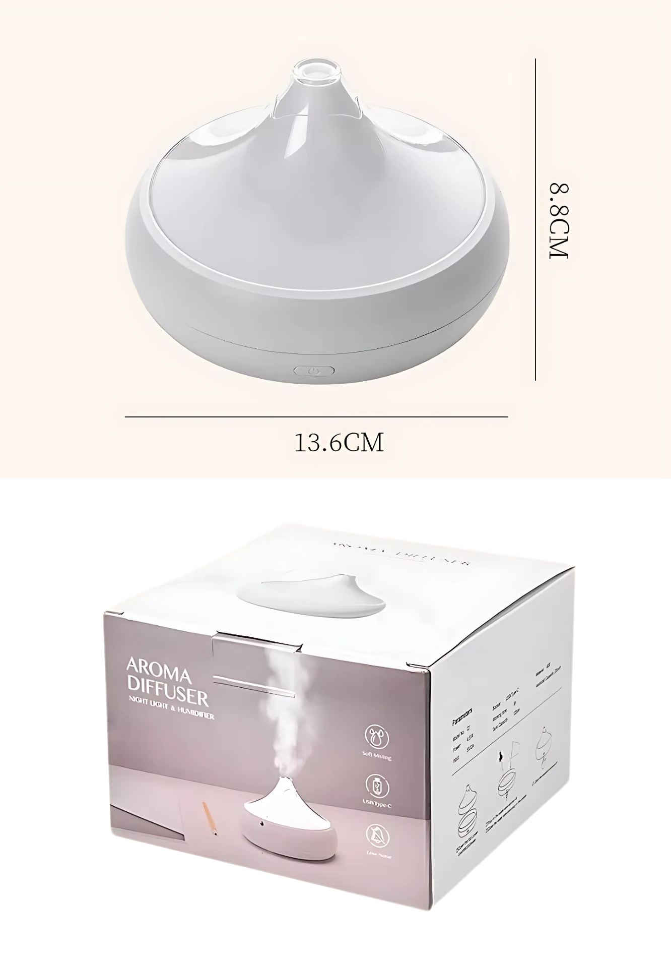 Air Humidifier with Light by Smart Door