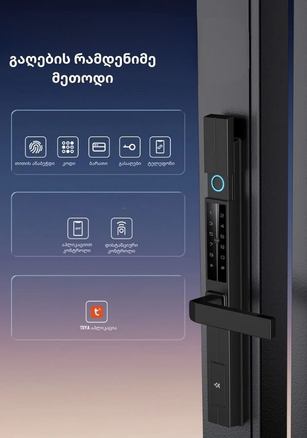 100% Waterproof Smart Lock - Aqua Nero by Smart Door